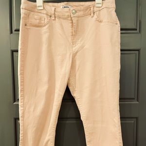 Light Pink Stretch Jeans Size 16
